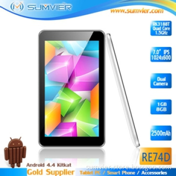 7" IPS Screen 1024*600 Rk3188t Quad Core Android 4.4 (RE74D)